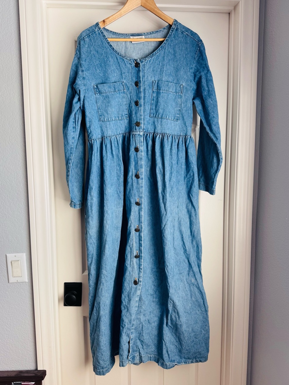 Emblem vintage denim dress maxi 100% cotton